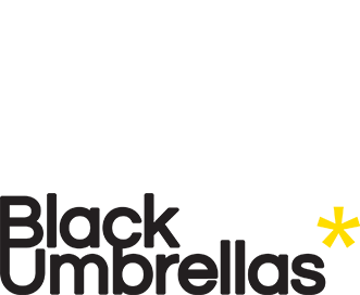 black-umbrellas